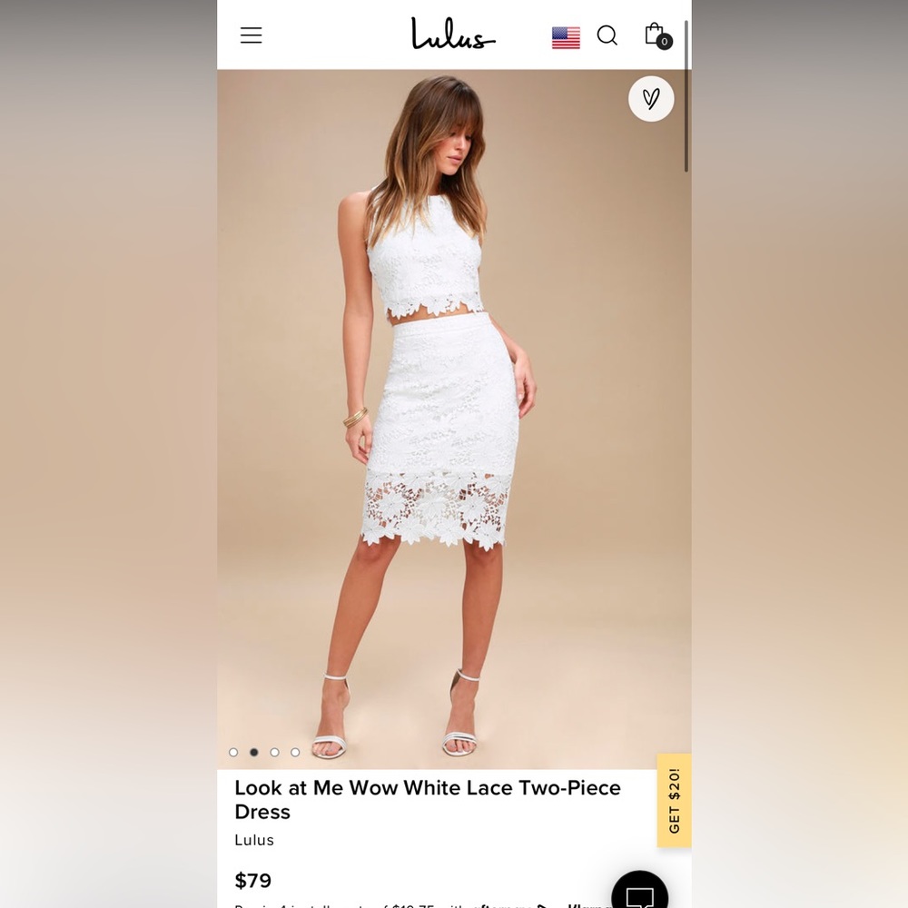 Lulus two piece lace set